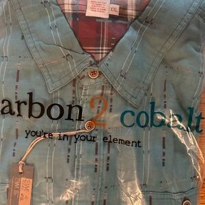 Carbon2Cobalt Teal Casual Button Down Shirt